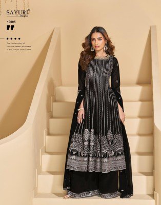 Sayuri Designer Sargam 3Pc Set Premium Georgette Embroidered Kurti Plazzo And Dupatta Stitched Free Size Ethnic Wear Wholesale kurtis catalogs