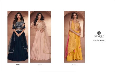 Sayuri Designer Shehnaai Premium Silk Readymade Party Wear Crop Top Collection   kurtis catalogs
