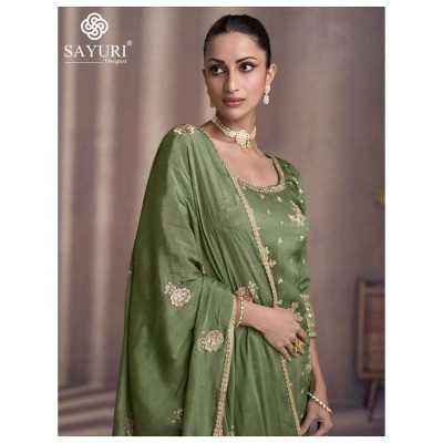 Sayuri Designer Tiara Design No 5439 To 5442 Silk Georgette Fancy Sharara Suits catalogue wholesaler   readymade suit catalogs