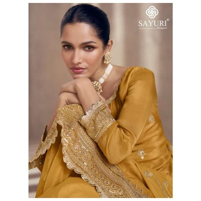 Sayuri Designer Tiara Design No 5439 To 5442 Silk Georgette Fancy Sharara Suits catalogue wholesaler   readymade suit catalogs