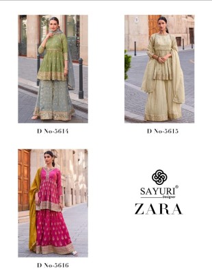 Sayuri Designer Zara Design no 5614  5615  5616 Readymade Sahrara  Suits collection buy online sale  readymade suit catalogs