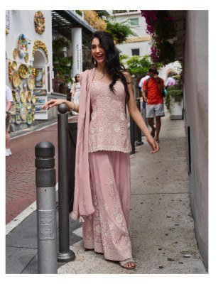 Sayuri Designer Zariya Real Mul Silk Spaghetti Sharara Suit Wholesale readymade suit catalogs