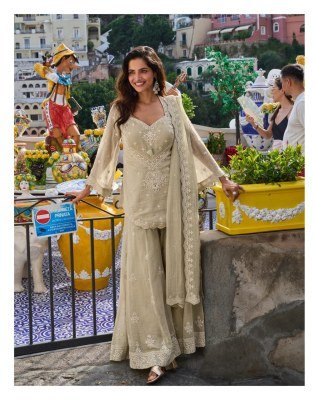 Sayuri Designer Zariya Real Mul Silk Spaghetti Sharara Suit Wholesale readymade suit catalogs