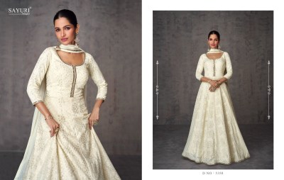 Sayuri Designer present Ameena real georgette with embroidered gown catalogue at wholesale rate gown catalogs