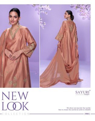 Sayuri Mausam Real Premium Roman Silk Embroidered Long Cut Top with Palazzo Pant And Organza Dupatta Wholesa kurtis catalogs