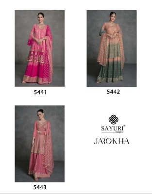 Sayuri designer by Jarokha designer embroidered fancy sharara suit catalogue  fancy sharara suit Catalogs