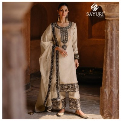Sayuri designer by Ruhani real georgette premium silk readymade suit catalogue at affordable rate readymade suit catalogs