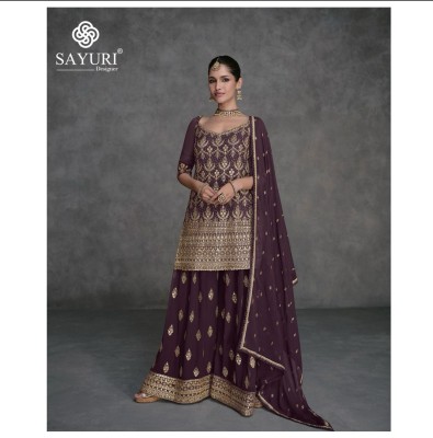 Sayuri designer by Shailza designer real georgette fancy sharara suit catalogue at low rate fancy sharara suit Catalogs