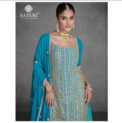 Sayuri designer by Shailza designer real georgette fancy sharara suit catalogue at low rate fancy sharara suit Catalogs