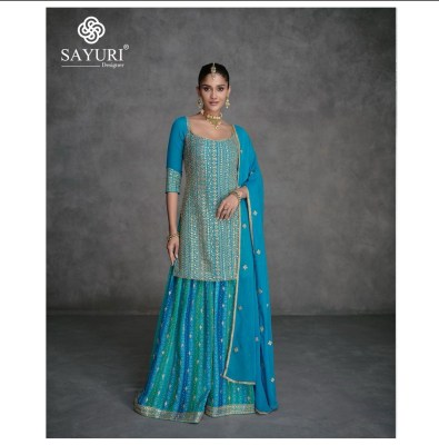 Sayuri designer by Shailza designer real georgette fancy sharara suit catalogue at low rate fancy sharara suit Catalogs