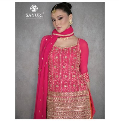 Sayuri designer by Shailza designer real georgette fancy sharara suit catalogue at low rate fancy sharara suit Catalogs