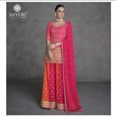 Sayuri designer by Shailza designer real georgette fancy sharara suit catalogue at low rate fancy sharara suit Catalogs