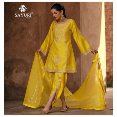 Sayuri designer by Sharmili present real chinon embroidered fancy readymade suit catalogue at affordable rate readymade suit catalogs