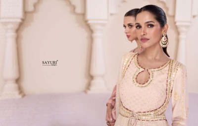 Sayuri designer by farida designer real georgette anarkali suit catalog at wholesale price  readymade suit catalogs