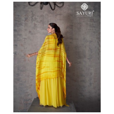 Sayuri designer by kashvi real georgette designer indo western catalogue at low rate readymade suit catalogs