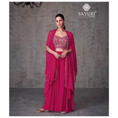 Sayuri designer by kashvi real georgette designer indo western catalogue at low rate readymade suit catalogs
