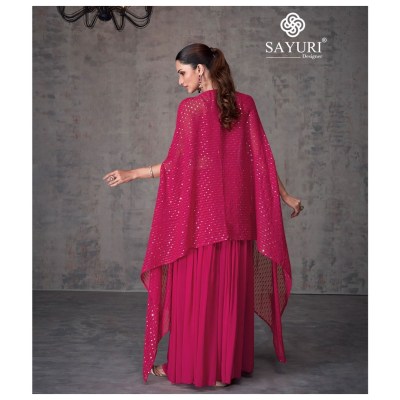 Sayuri designer by kashvi real georgette designer indo western catalogue at low rate readymade suit catalogs