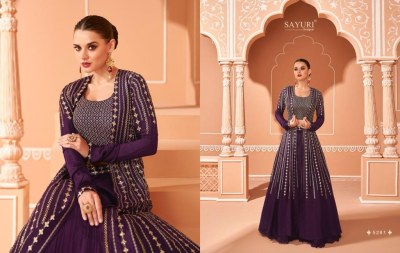 Sayuri designer by panghat chinon silk georgette indo western ready made suit at wholesale price readymade suit catalogs