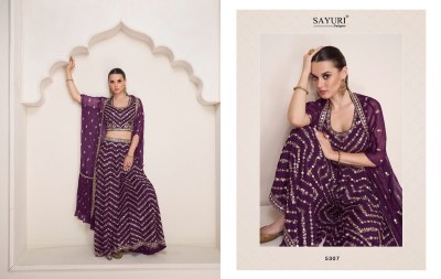 Sayuri designer by polki fancy georgette front and back  readymade suit catalogs