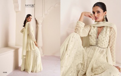 Sayuri designer by polki fancy georgette front and back  readymade suit catalogs