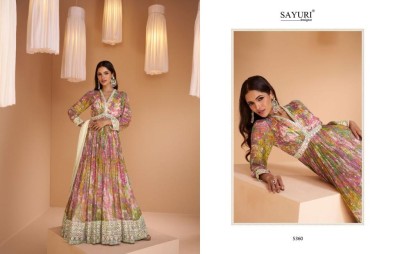 Sayuri designer present Mashooqa real georgette printed gown with dupatta at wholesale rate gown catalogs