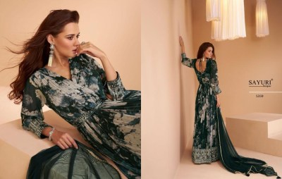 Sayuri designer present Mashooqa real georgette printed gown with dupatta at wholesale rate gown catalogs