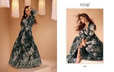 Sayuri designer present Mashooqa real georgette printed gown with dupatta at wholesale rate gown catalogs