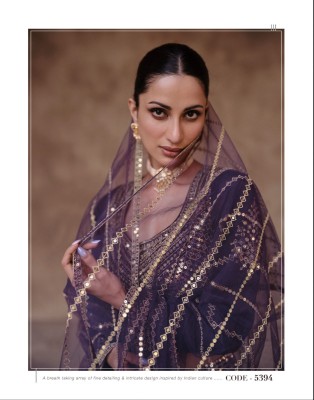 Sayuri designer present Riwayaat real chinon silk front and back embroidered lehenga choli catalogue  lehenga choli catalogs