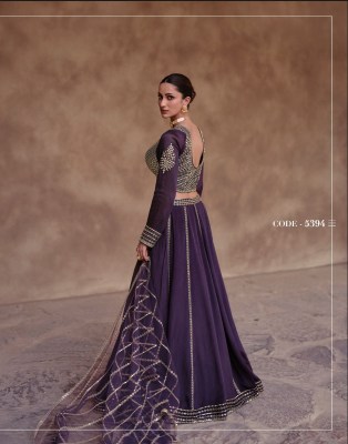 Sayuri designer present Riwayaat real chinon silk front and back embroidered lehenga choli catalogue  lehenga choli catalogs