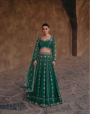 Sayuri designer present Riwayaat real chinon silk front and back embroidered lehenga choli catalogue  lehenga choli catalogs