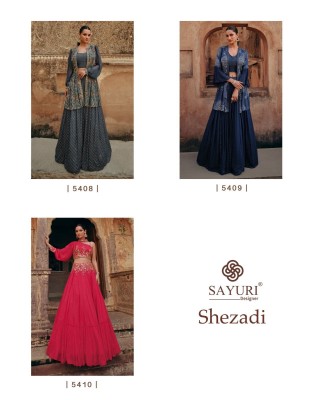 Sayuri designer present Shehzadi real chinon silk designer lehenga choli with koti catalogue at wholesale price readymade suit catalogs