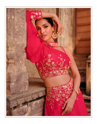 Sayuri designer present Shehzadi real chinon silk designer lehenga choli with koti catalogue at wholesale price readymade suit catalogs