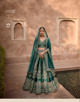 Sayuri designer present heritage bridal  pure viscose lycra crystal with hand work blouse catalogue at wholesale price lehenga choli catalogs