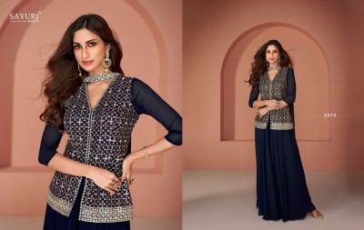 Sayuri designer present jasmine real georgette lehenga choli with embroidered work catalog at wholesale price readymade suit catalogs