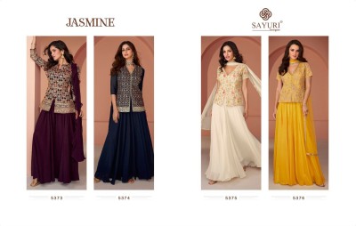 Sayuri designer present jasmine real georgette lehenga choli with embroidered work catalog at wholesale price readymade suit catalogs