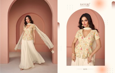 Sayuri designer present jasmine real georgette lehenga choli with embroidered work catalog at wholesale price readymade suit catalogs