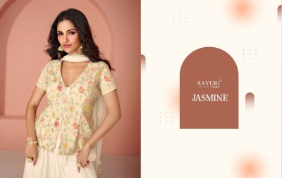 Sayuri designer present jasmine real georgette lehenga choli with embroidered work catalog at wholesale price readymade suit catalogs