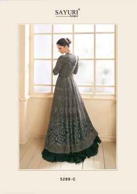 Sayuri present Vasansi Gold designer lehenga choli with long shrug catalogue  lehenga choli catalogs