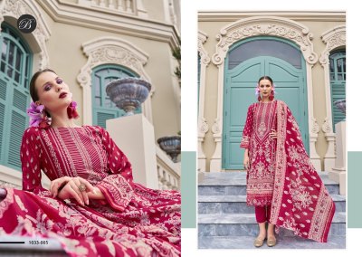 Scarlette by Belliza Pure Cotton Digital Printed Organza embroidered dress material catalogue at low price  salwar kameez catalogs