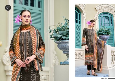 Scarlette by Belliza Pure Cotton Digital Printed Organza embroidered dress material catalogue at low price  salwar kameez catalogs