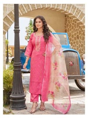 Scorpio by Aanchi 3 piece Straight Roman shimmer readymade suit collection with low rate  readymade suit catalogs
