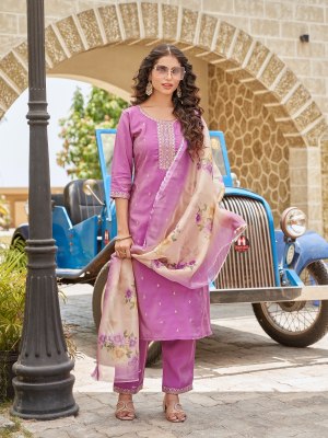Scorpio by Aanchi 3 piece Straight Roman shimmer readymade suit collection with low rate  readymade suit catalogs