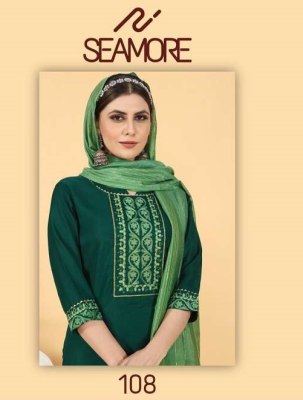 Seamore luanch laxmipati two presenting women kurta pant with dupatta catalogue at wholesale price Amavi