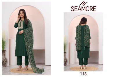Seamore present yaami foil print readymade kurta bottom with dupatta catalogue readymade suit catalogs