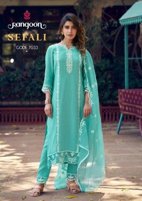 Sefali by Rangoon Viscose Khatli hanwork readymade suit at affordable rate  readymade suit catalogs