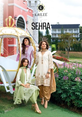 Sehra by kailee fashion Pure cotton designer top bottom and dupatta catalogue at low rate wholesale catalogs