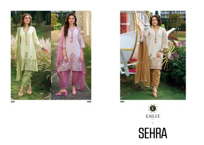 Sehra by kailee fashion Pure cotton designer top bottom and dupatta catalogue at low rate readymade suit catalogs