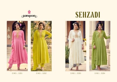 Sehzadi by Rangoon sifli georgette embroidered readymade suit catalogue at affordable Rate at amavi expo readymade suit catalogs