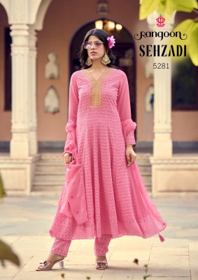 Sehzadi by Rangoon sifli georgette embroidered readymade suit catalogue at affordable Rate at amavi expo readymade suit catalogs