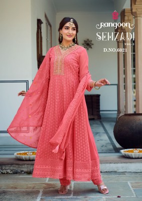 Sehzadi vol 2 by Rangoon Sifli Georgette Embroidered readymade suit catalogue at affordabkle rate readymade suit catalogs